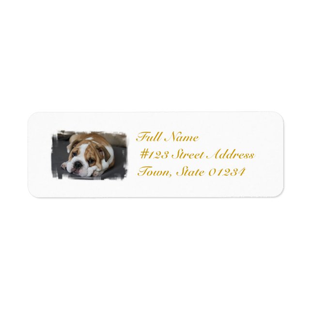 Sleeping Bulldog Mailing Labels (Front)