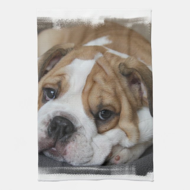 Sleeping Bulldog Towel (Vertical)