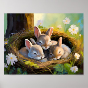 Sleeping Bunnies 1 Poster