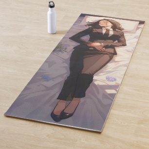 Sleeping Businesswoman Anime Yoga Mat