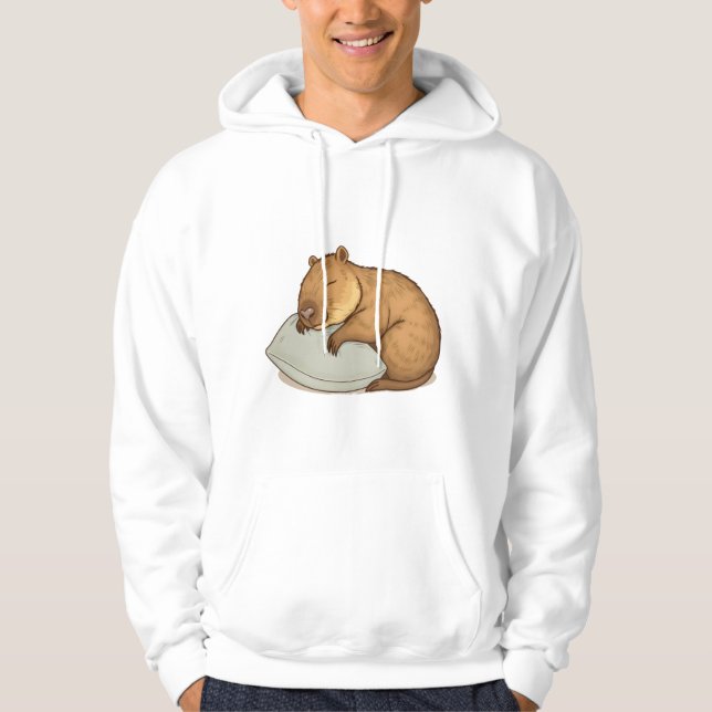 sleeping Capybara Sleepybara Hoodie (Front)