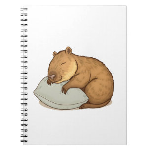 sleeping Capybara Sleepybara Notebook
