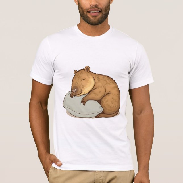 sleeping Capybara Sleepybara T-Shirt (Front)