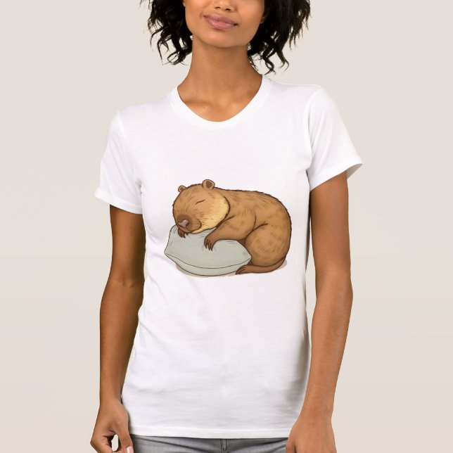 sleeping Capybara Sleepybara T-Shirt (Front)