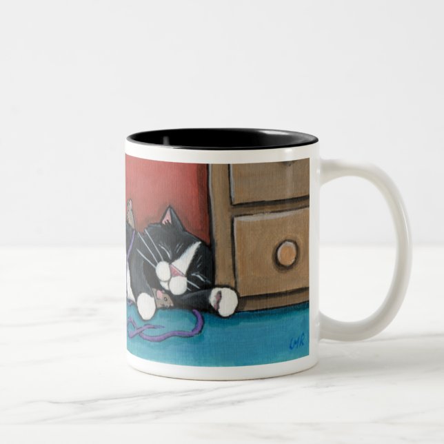 Sleeping Cat and Mice Mug (Right)