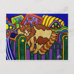 Sleeping Cat by Piliero Postcard
