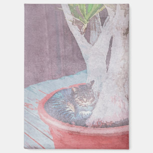 Sleeping Cat Magnet