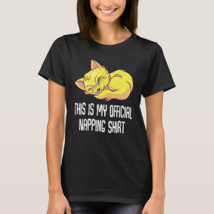 Sleeping Cat My Official Napping Cute Lazy Cat T-Shirt