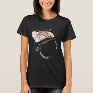 Sleeping Cat Pajamas Nap Cat T-Shirt