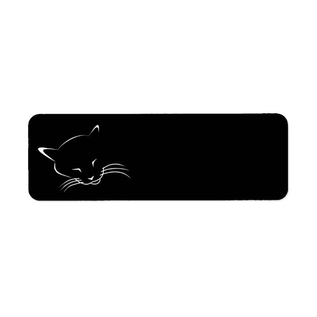Sleeping cat return address label (Front)