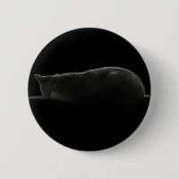 Sleeping Cat Silhouette Button