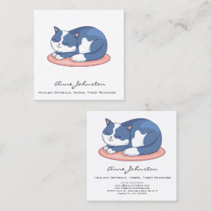 Sleeping Cat Square Business Card