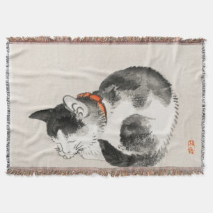 Sleeping Cat Throw Blanket