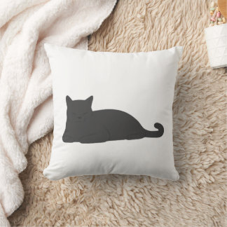 Sleeping Cat Throw Pillow
