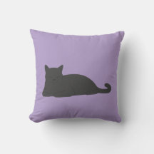 Sleeping Cat Throw Pillow