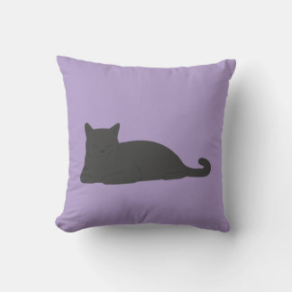 Sleeping Cat Throw Pillow