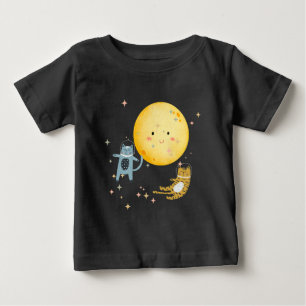 Sleeping cats and the moon baby T-Shirt