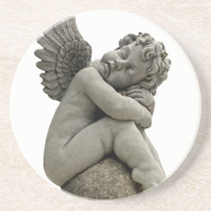 Sleeping Cherub Angel Sculpture Coaster