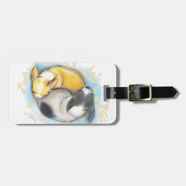 Sleeping Chihuahuas Luggage Tag (Front Horizontal)