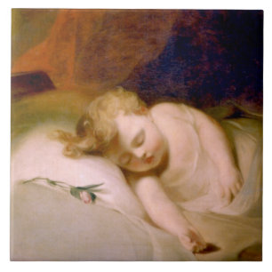 Sleeping Child (by Thomas Sully) Ceramic Tile