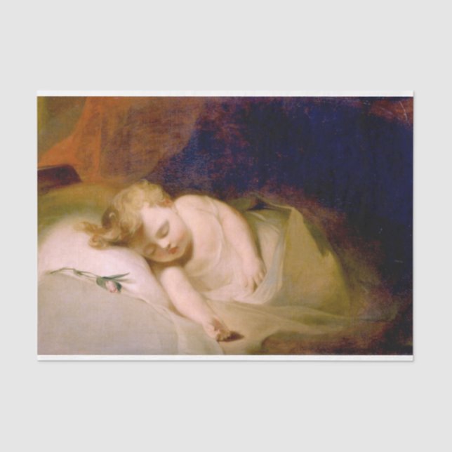 Sleeping Child (by Thomas Sully) Tissue Paper (Front)