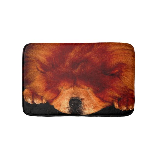 Sleeping Chow Chow bma Bath Mat (Front)