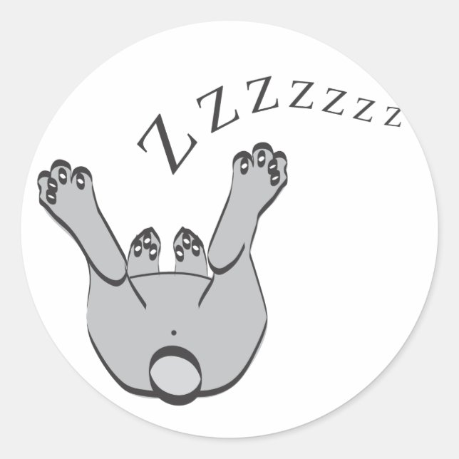 SLEEPING CLASSIC ROUND STICKER (Front)