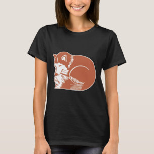 Sleeping Copper Husky With Rosy Peach 33 T-Shirt