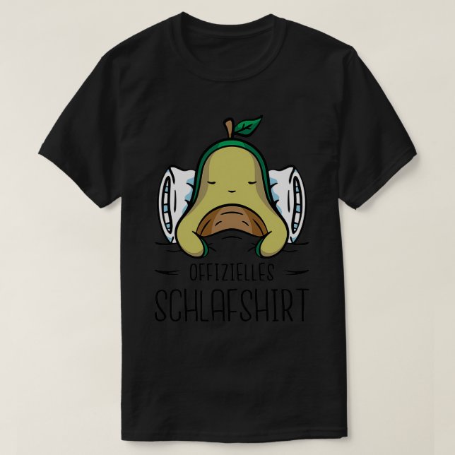 Sleeping Cute Avocado Offizielles Schlaf T-Shirt (Design Front)