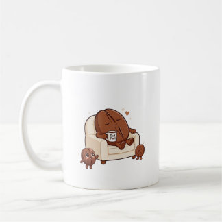 Sleeping Dad cute coffee bean  Mug