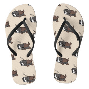 Sleeping Dog Australian Shepherd Animal Lover ZZZ Thongs