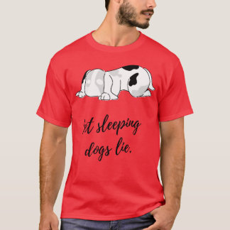 Sleeping dog girl family T-Shirt