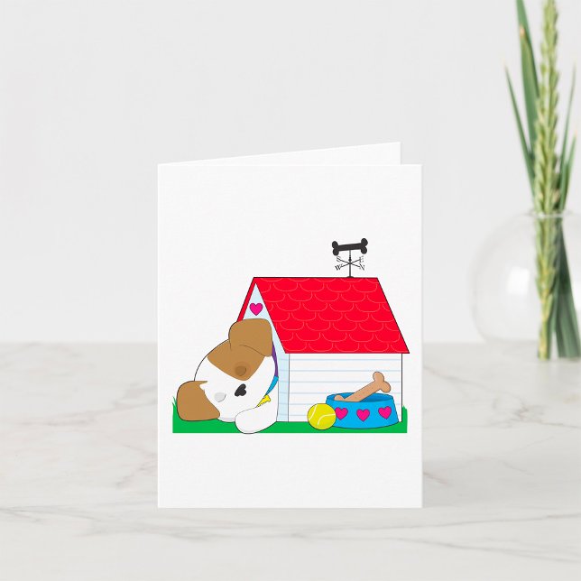 Sleeping Dog In A Dog House Card (Creator Uploaded)