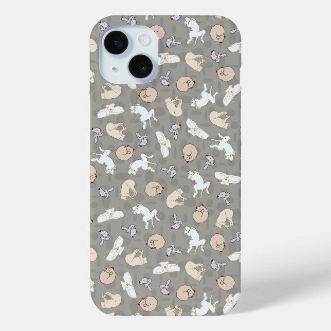 Sleeping Dog Inspired Print in Grey Orange Case-Mate iPhone Case (Back)