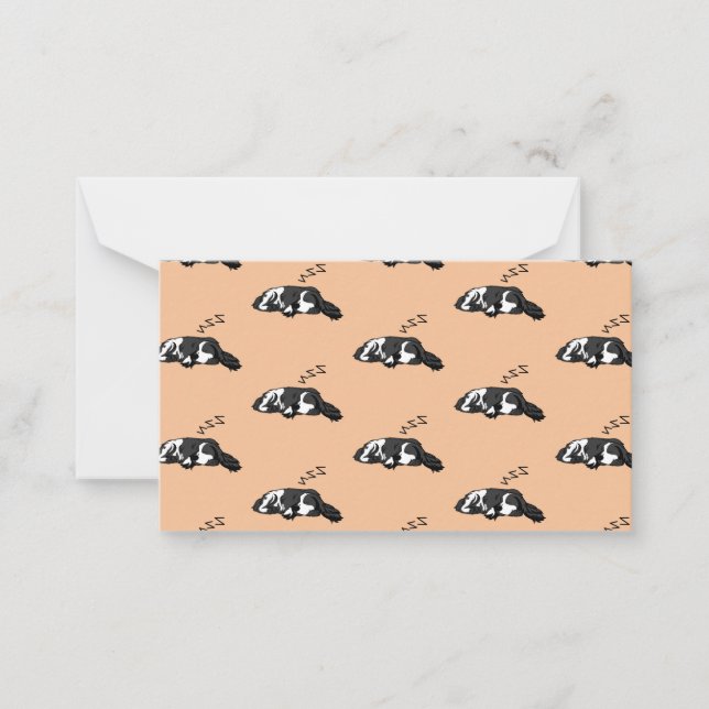 Sleeping Dog ZZZ English Springer Spaniel Pet Card (Front)