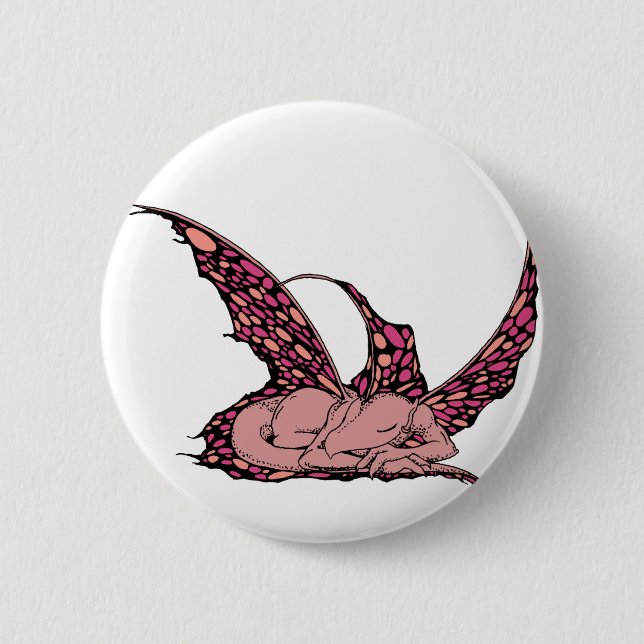 Sleeping Dragonette (Red) Buttons (Front)