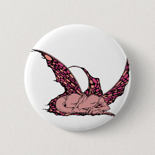 Sleeping Dragonette (Red) Buttons