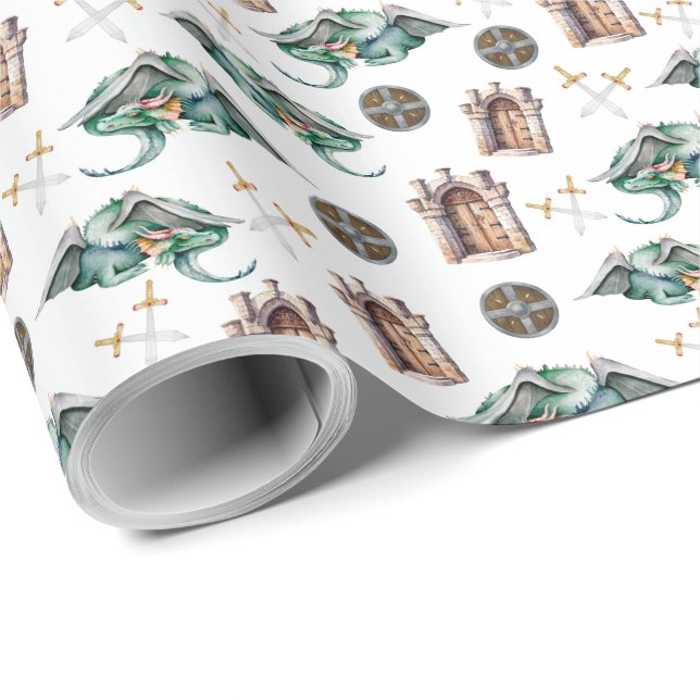 Sleeping Dragons Wrapping Paper (Roll Corner)