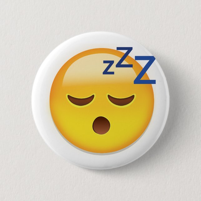 Sleeping Face Emoji 6 Cm Round Badge (Front)