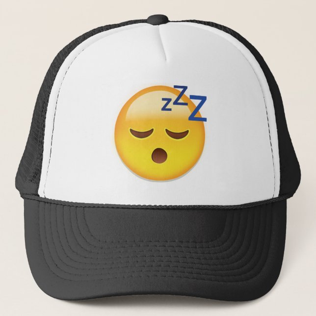 Sleeping Face Emoji Trucker Hat (Front)