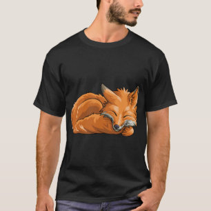 Sleeping Fox Animal Funny Woodland Creature Gift T-Shirt