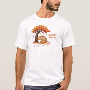 Sleeping Fox Autumn Illustration with Cosy Quote T-Shirt