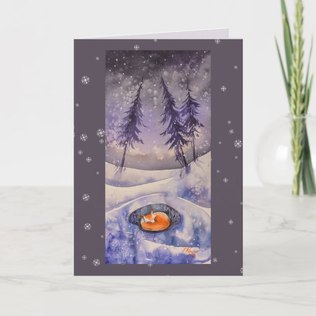Sleeping fox card (Front)