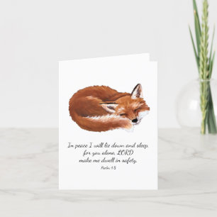 Sleeping Fox Encouragement Card