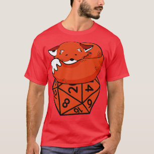 Sleeping Fox With D20 T-Shirt
