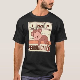 Sleeping Funny Animal Periodic Table Pj Napping Mo T-Shirt