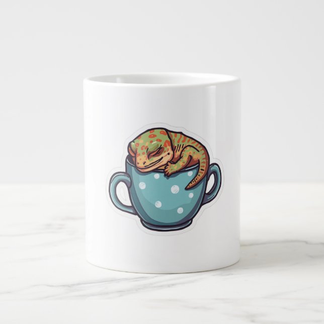 Sleeping gecko large coffee mug (Front)