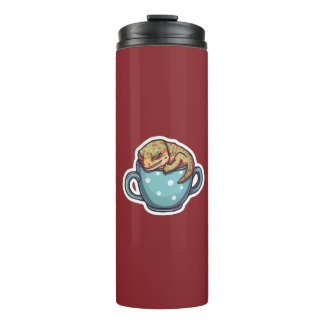 Sleeping gecko thermal tumbler