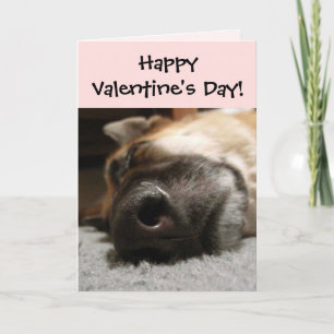 Sleeping German Shepherd Valentine's Day Card
