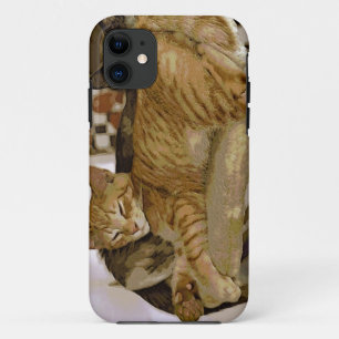Sleeping Ginger Tabby Cat Kitten Phone Case
